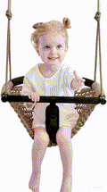 Toddler Swing &  Swing - Adjustable Rope Swing Seat for Kids.